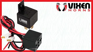 📢 VIXEN HORNS VXA7901 4-PIN 12V/40A Relay w/ Plug 🔥
