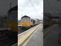 GBRF Class 66 with Network Rail Civil Engineering Train passing Shieldmuir #trainspotting #wcml
