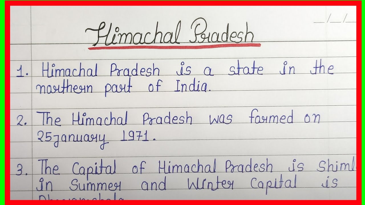 himachal pradesh essay in english 80 words