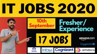 IT Jobs 2020  | Software Engineer/Developer, Testing jobs | Freshers Can Apply | 10th September | screenshot 2