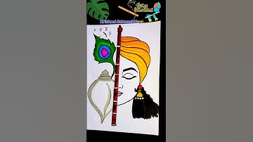 Janmashtami Special Painting | Shree Krishna Painting #shorts #krishnabhajan #krishnadrawing