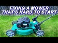 Fixing a garden line mower thats tough to start
