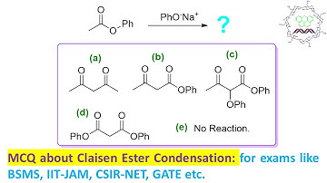 MCQ about Claisen Ester Condensation: For exams like B.Sc, M.Sc, BS-MS, IIT-JAM, CSIR-NET, GATE etc.