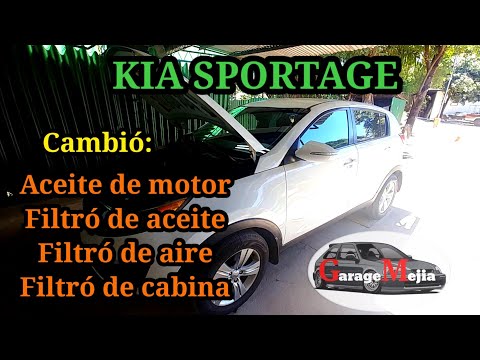 Cambio de aceite y filtros a camioneta Kia Sportage 2014