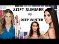 Soft summer vs deep winter color typing differences  similarities