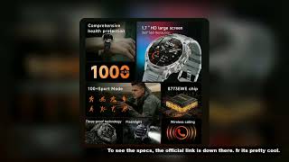 T-Rex 3 Military Grade 1000mAh Battery Smart Watch IP68 Waterproof GPS Bluetooth call AMOLED HD Men