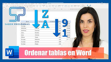 Word | Ordenar tablas en Word | ordenar alfabéticamente, de mayor a menor, varios niveles...