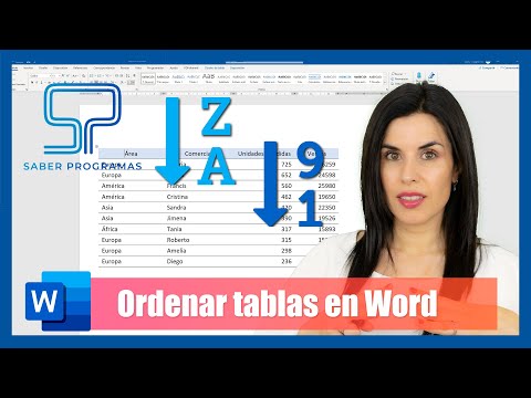 Video: ¿Cómo se ordena y filtra en Word?