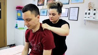 ASMR Strong shiatsu massage with stretching and some adjustments by Altinai