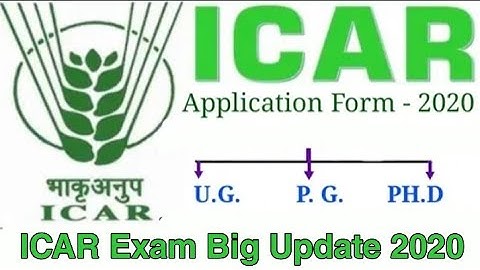 ICAR exam 2020 notification | icar exam application form,fees,exam date exam pattern 2020#icarexam20