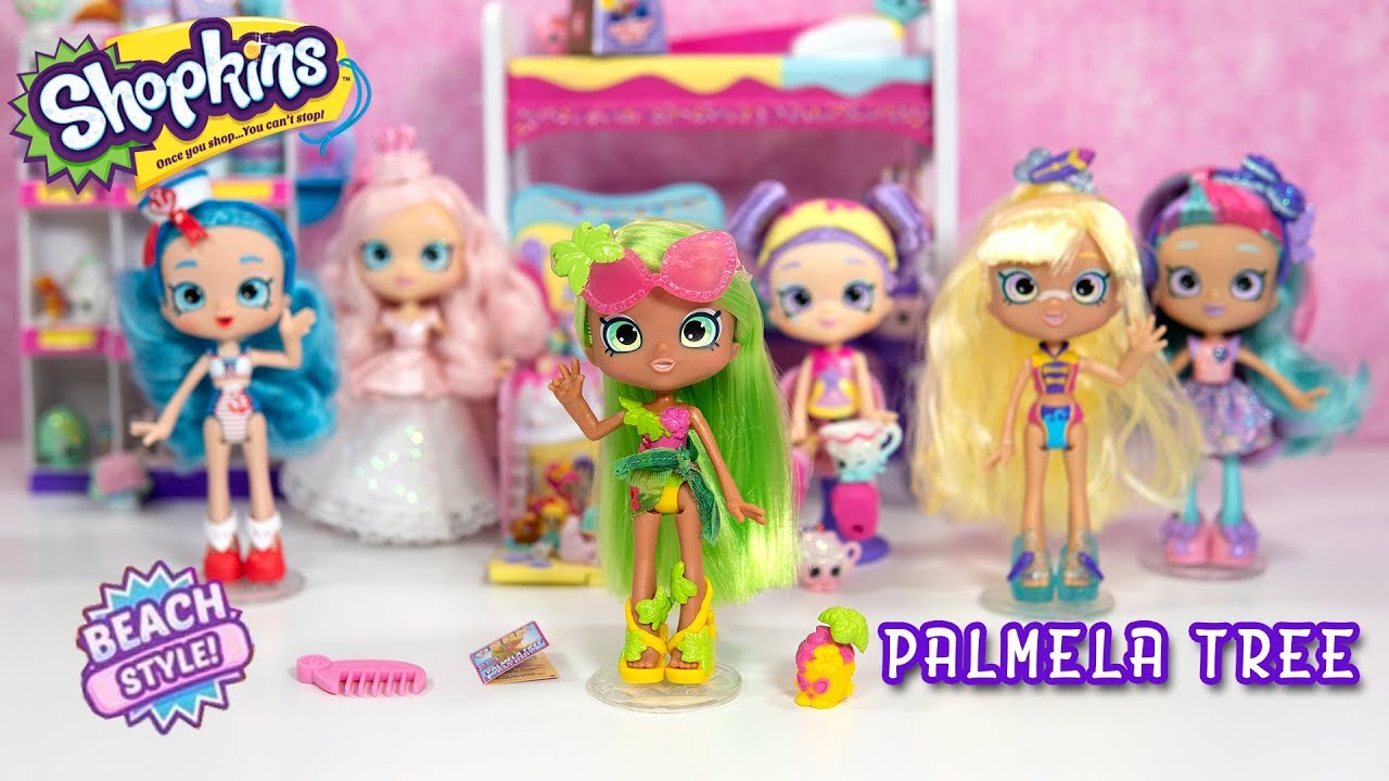 Shopkins Shoppies Palmela Tree Beach Style Doll With Accessories For Girls 