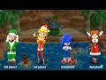 Mario Party 9 - Luigi vs Peach vs Sonic vs Daisy – Step It Up Challenge! (Who Wins?)