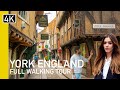York england real diagon alley walking tour 4k  york gallery to fossgate st