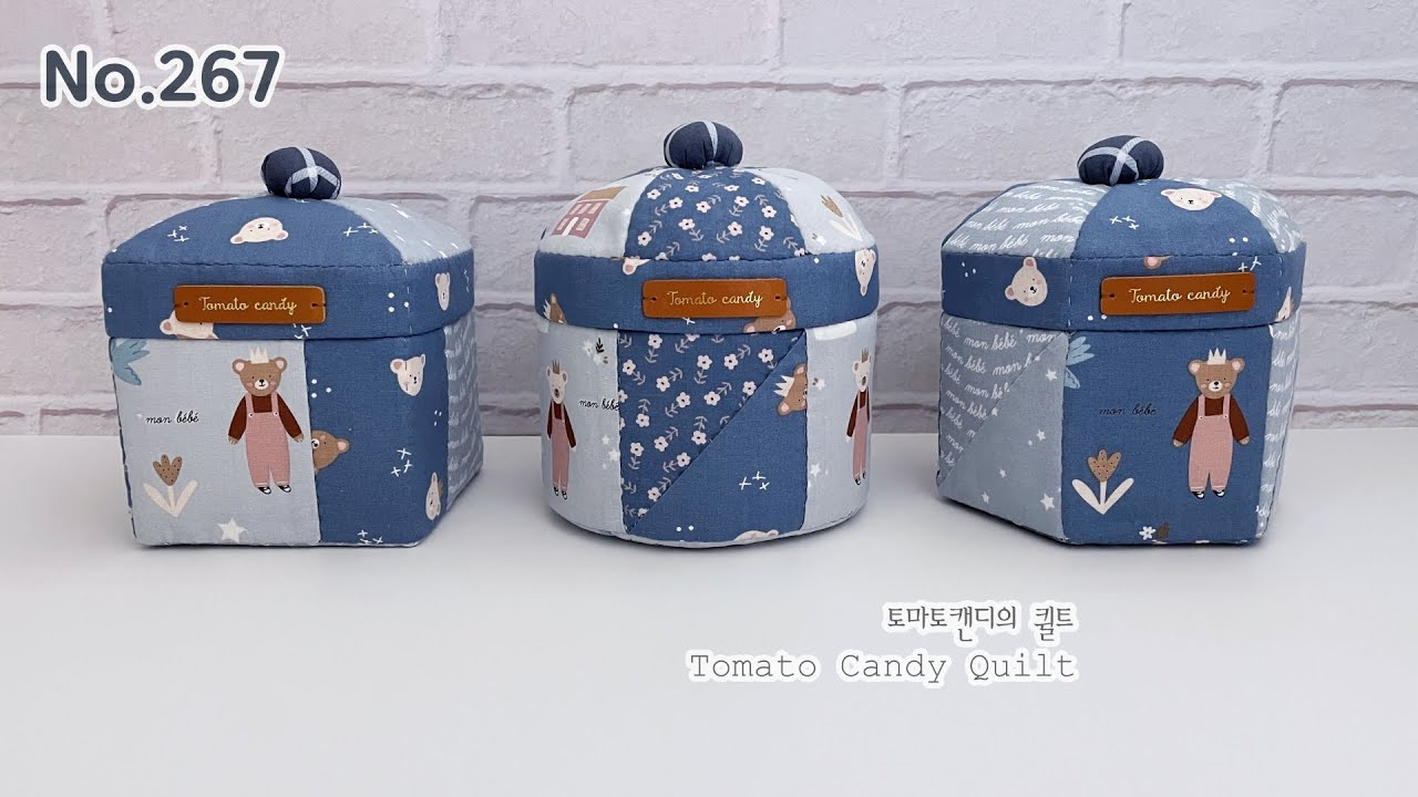 №267 Изготовление 3 видов коробок из ткани, Простой пэчворк, Тканевые коробки своими руками