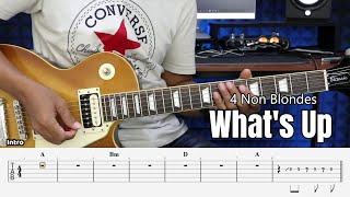 What's Up - 4 Non Blondes - Guitar Instrumental Cover   Tab