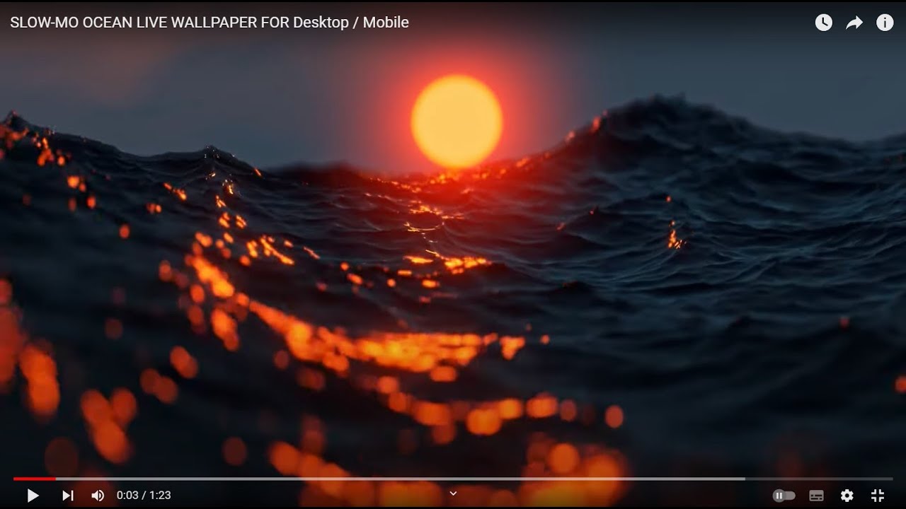 Футаж "Ночное море на фоне заката" - YouTube