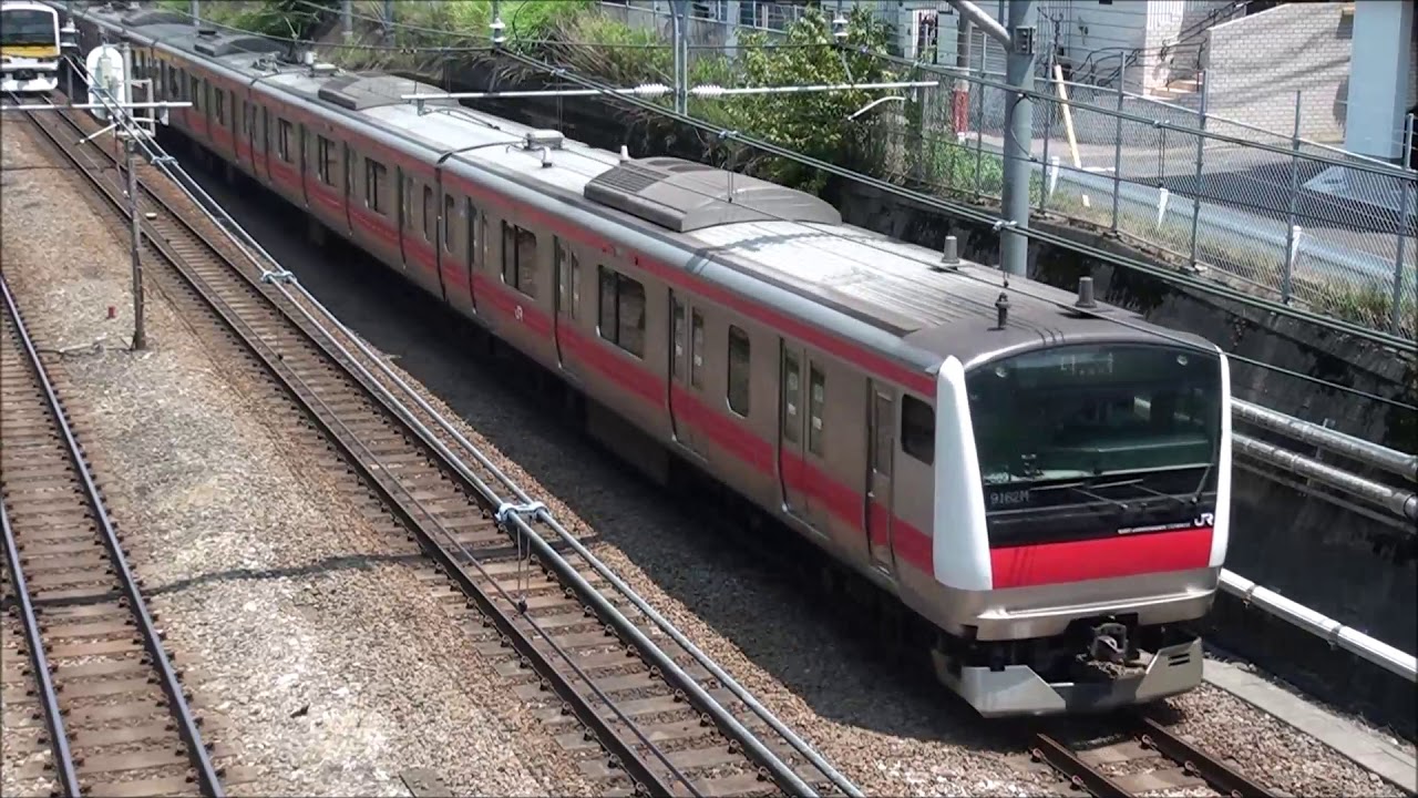 2018年7月16日（月）今日の回送「新日鐵住金かずさマジック都市対抗野球応援臨時列車」回9162M E233系5000番台（503編成 ...