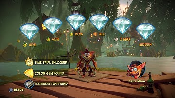 Crash Bandicoot 4 - 106% Walkthrough, Part 20: Run It Bayou (All Gems, Perfect Relic)