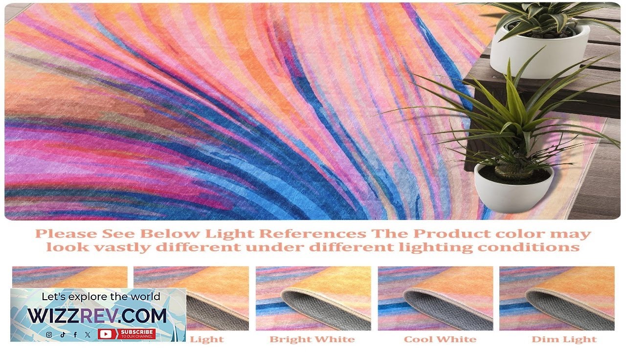 Garvee 5x7 Rug Washable Rugs Modern Abstract Colorful Area Rug for Living