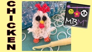 How to make a Rainbow Loom Chicken Charm