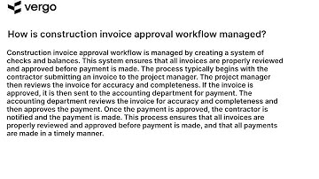 Managing Construction Invoice Approval Workflows