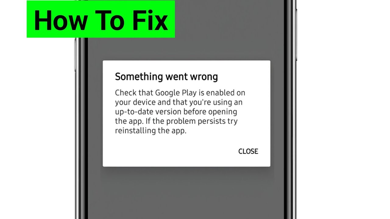 Что-то пошло не так. Проблема с Google Play на вашем устройстве.