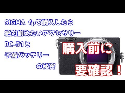 SIGMA fpを購入したら絶対揃えたいアクセサリーBC-51と予備バッテリー