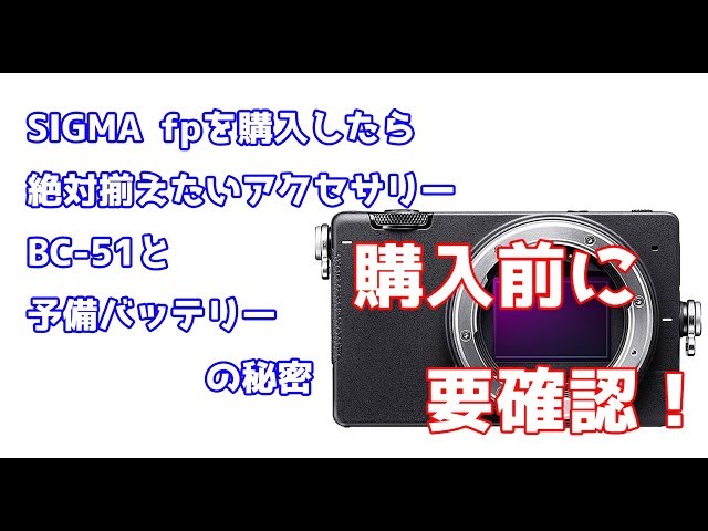 SIGMA fpを購入したら絶対揃えたいアクセサリーBC-51と予備バッテリー
