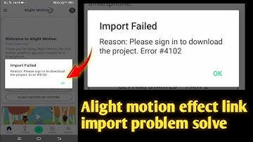 Alight motion effect link import problem solve