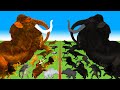 Prehistoric Mammals vs Modern Mammals Size Comparison Mammoth Vs Elephant Animal Epic Battle