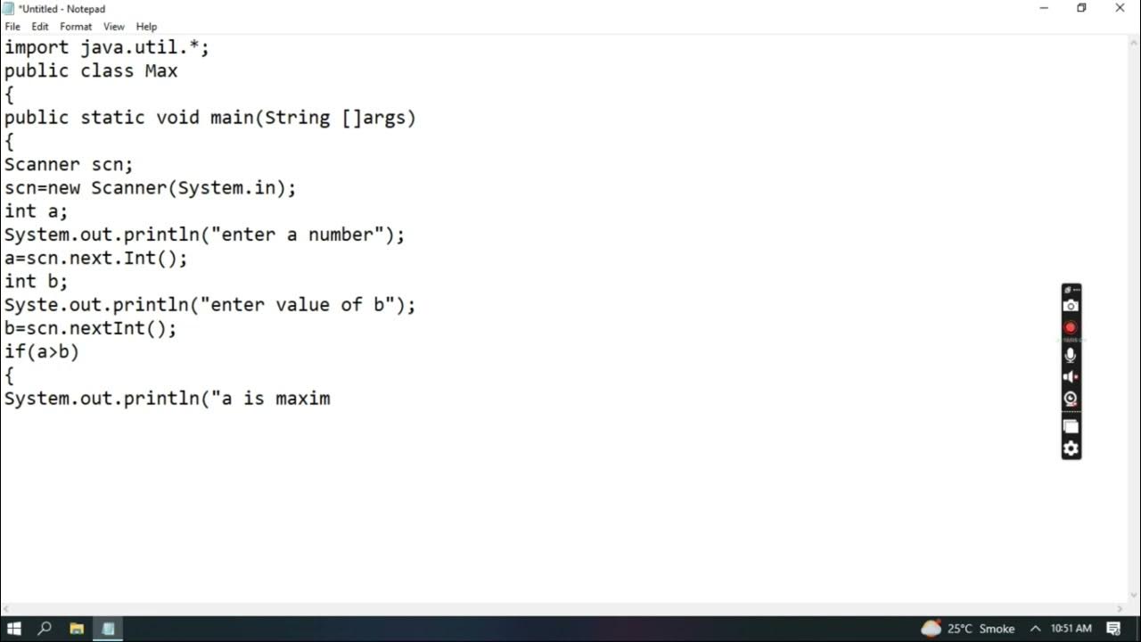 find maximum between two numbers in Java - YouTube