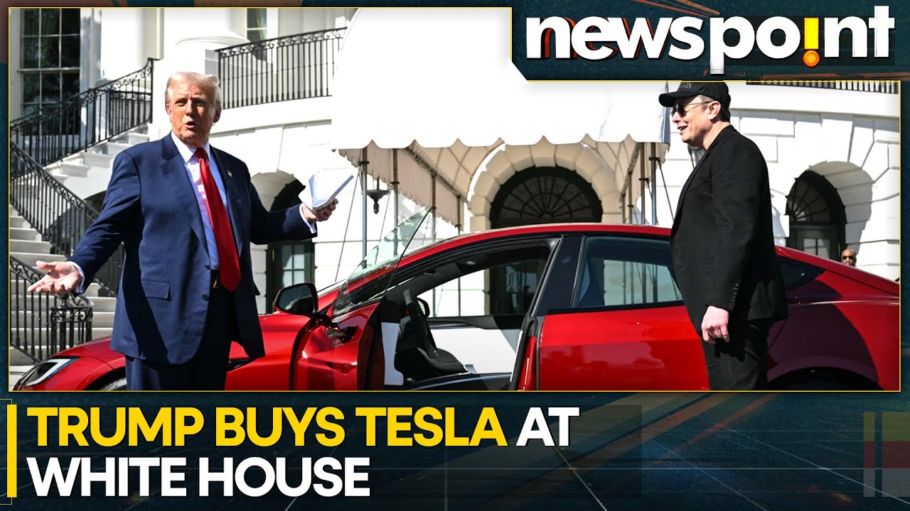 Trump Selects a New Tesla on White House Driveway to Show Support for ...