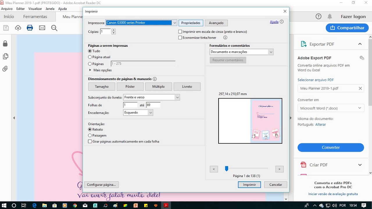 configura pdf frente e verso livreto - YouTube