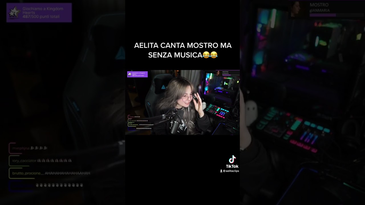 AELITA CANTA MOSTRO MA SENZA MUSICA😂😂 