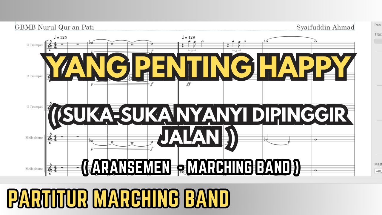 YANG PENTING HAPPY - Bian Gindaz - Partitur Aransemen - Marching Band