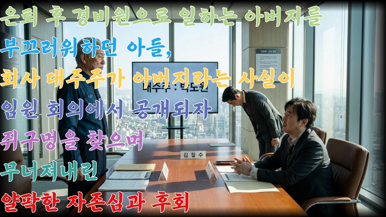 경비원 아버지를 해고시키고 요양원에 보내려던 아들, CEO가 아버지에게 