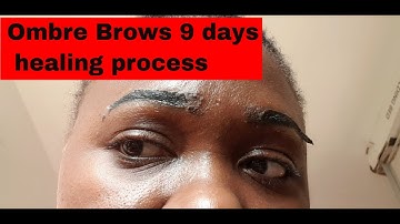 Ombre brows 9 days healing process #ukombrebrows #ombrebrows