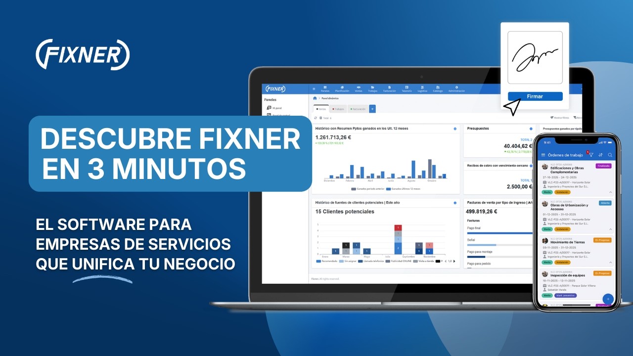 Descubre Fixner en 3 minutos | Software para empresas de servicios