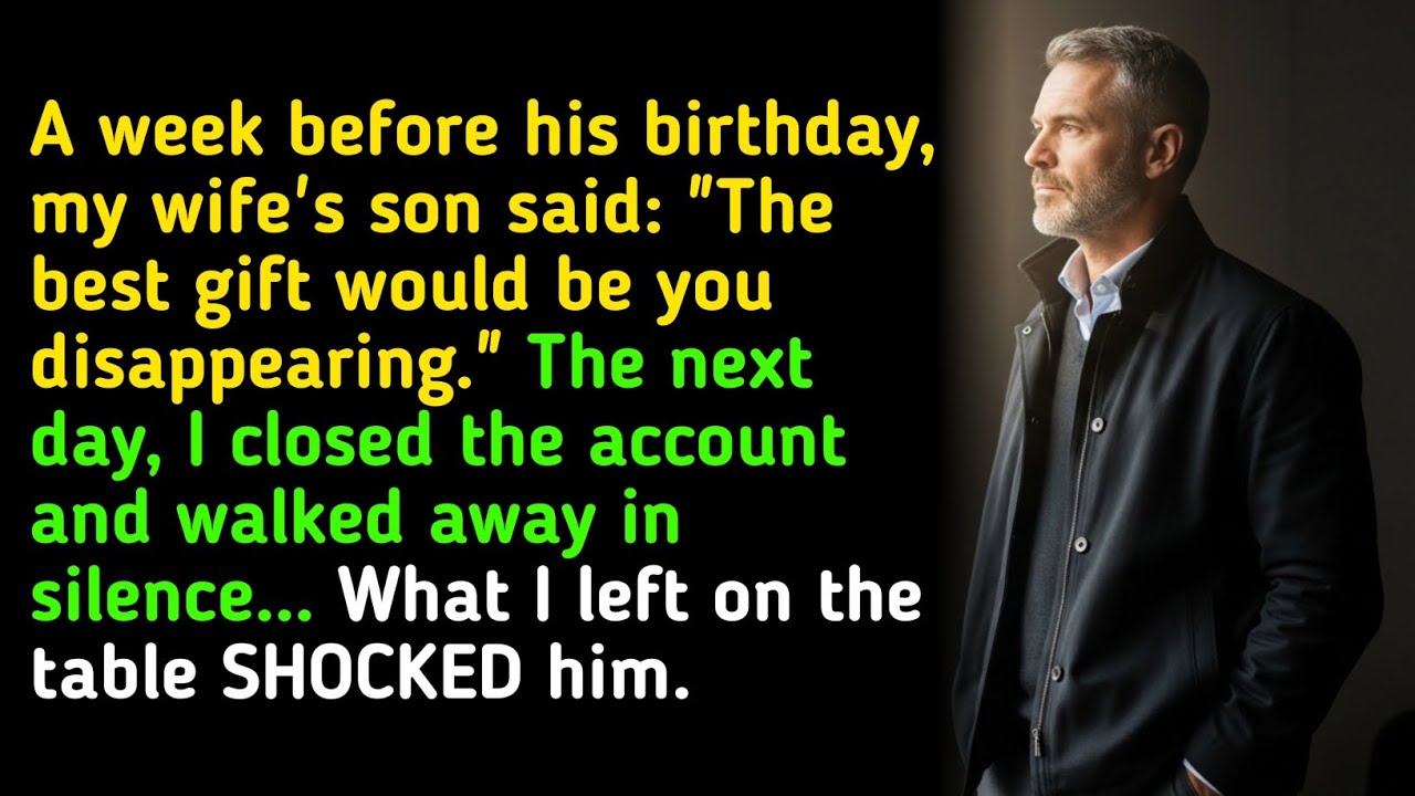 A week before his birthday, my wife's son said: 