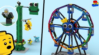 RAINBOW FRIENDS 2 LEGO: Building the Ferris Wheel and Green's Drop Tower