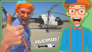 blippi and the lapd helicopter educational videos for kids