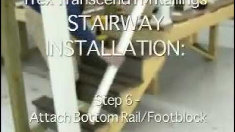 Trex Transcend Stairway Railing Installation - Glenbrook U