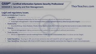 CISSP Domain 1: Security and Risk Management - Intellectual property