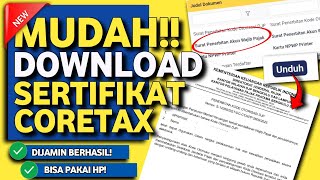 Cara download sertifikat Coretax