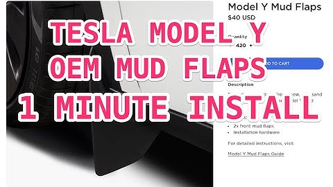 Tesla Model Y OEM Mud Flaps 1 MINUTE INSTALL