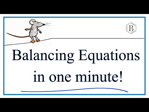 Balancing Chemical Equations in One Minute