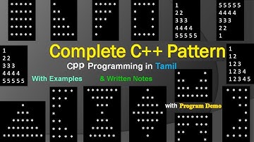 Complete C++ Programming Pattern with Simple Method !!! | CPP Pattern in Tamil