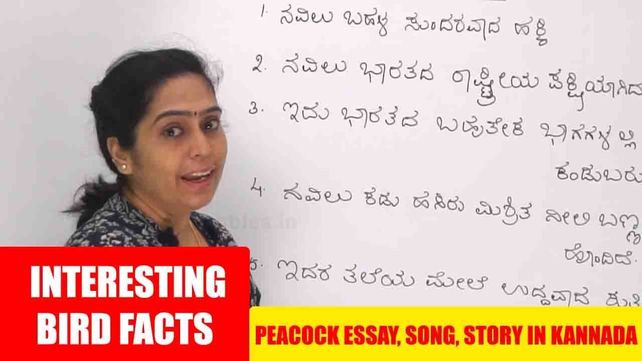essay about peacock in kannada
