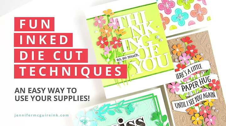Inked Die Cuts Using Gel Press - Fast and Easy!