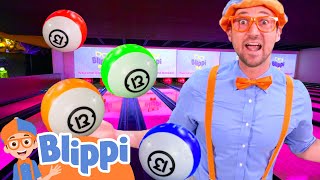 blippi and meekahs rainbow color bowling ball blast blippi learn colors and science
